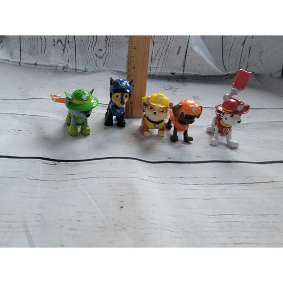 Paw Patrol Figures Chase Marshall Rocky Ruble Zuma Cake Topper Figures - Picture 4 of 7